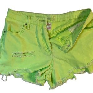 Brand new lime green shorts